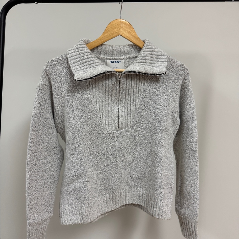 Old Navy Light Gray Cowl Neck Sweater